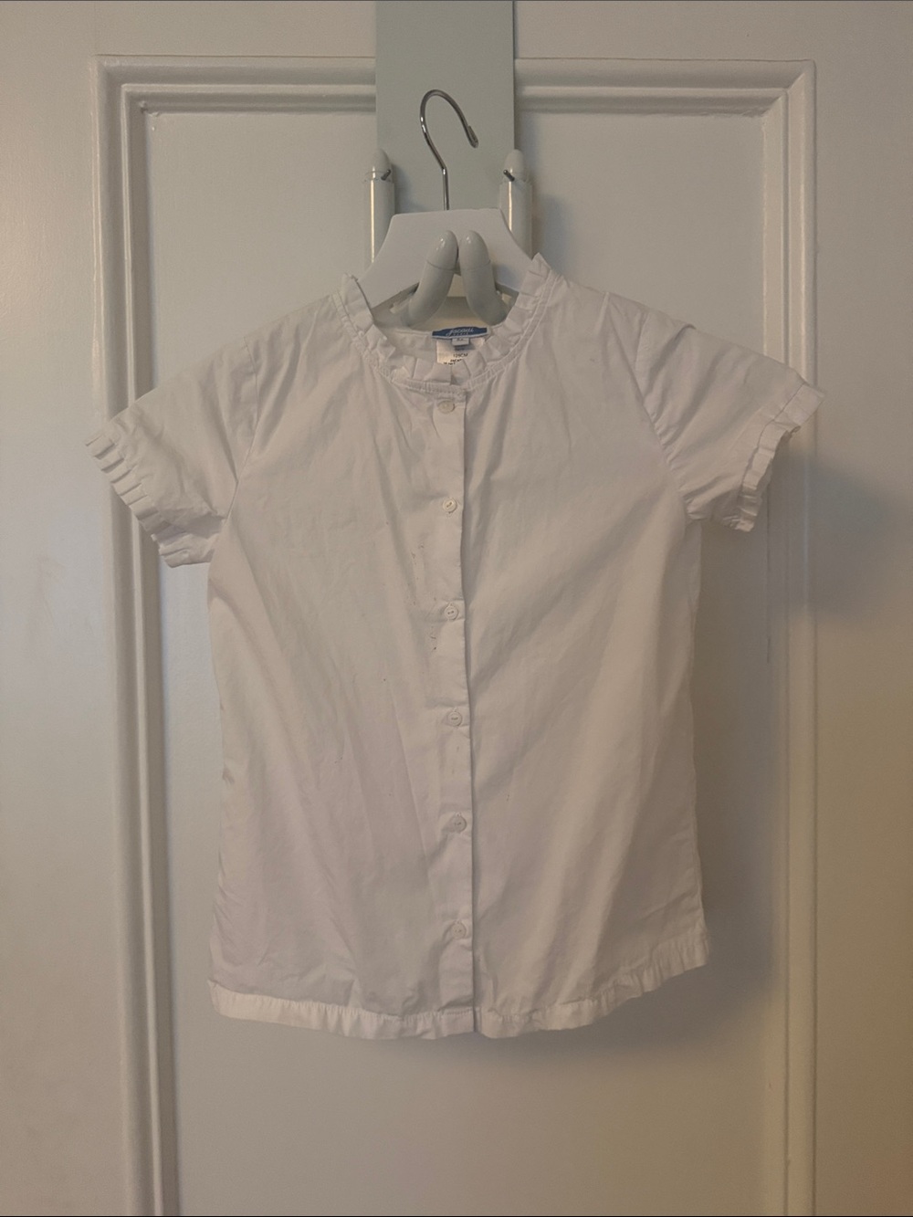 Jacadi White Cotton Shirt with Blue Tag